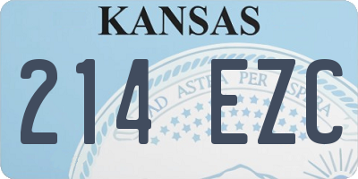 KS license plate 214EZC