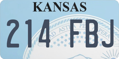 KS license plate 214FBJ