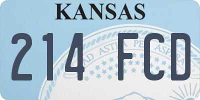 KS license plate 214FCD
