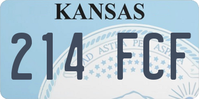 KS license plate 214FCF
