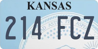 KS license plate 214FCZ