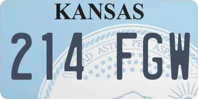 KS license plate 214FGW
