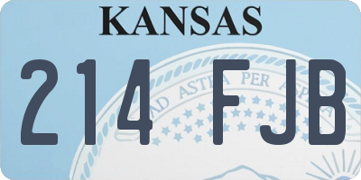 KS license plate 214FJB