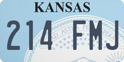 KS license plate 214FMJ