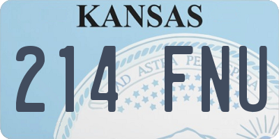 KS license plate 214FNU
