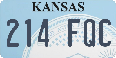 KS license plate 214FQC