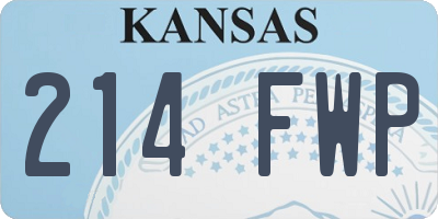 KS license plate 214FWP