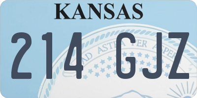 KS license plate 214GJZ