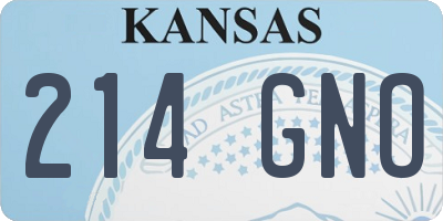 KS license plate 214GNO