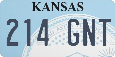 KS license plate 214GNT