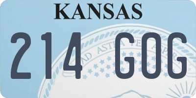 KS license plate 214GOG