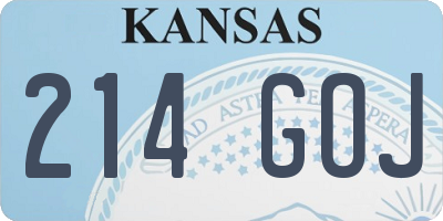 KS license plate 214GOJ