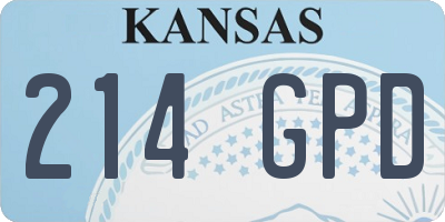 KS license plate 214GPD