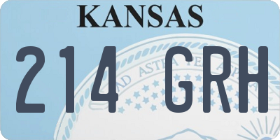 KS license plate 214GRH