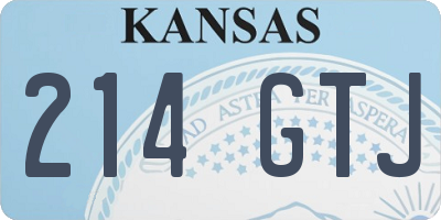 KS license plate 214GTJ