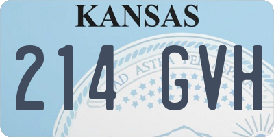 KS license plate 214GVH