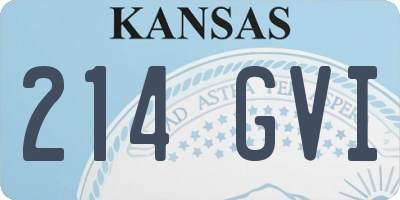 KS license plate 214GVI