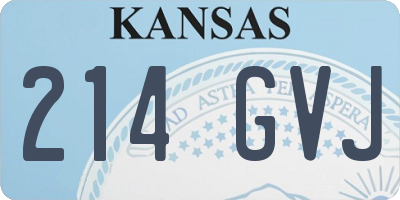 KS license plate 214GVJ