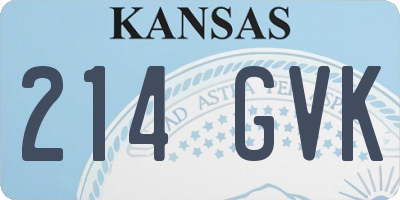 KS license plate 214GVK