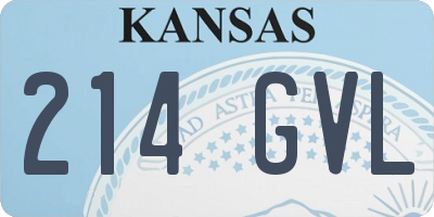 KS license plate 214GVL