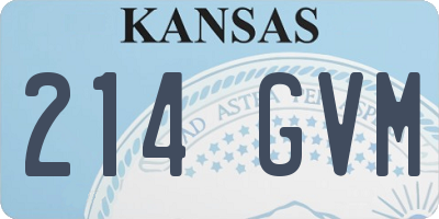 KS license plate 214GVM