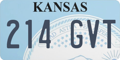 KS license plate 214GVT