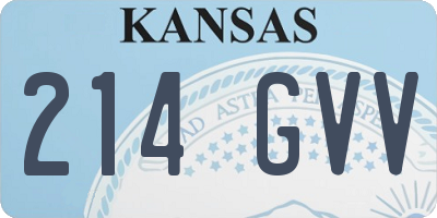 KS license plate 214GVV