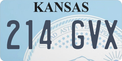 KS license plate 214GVX