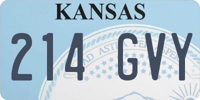KS license plate 214GVY