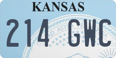 KS license plate 214GWC