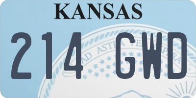KS license plate 214GWD
