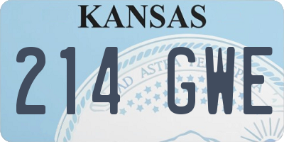KS license plate 214GWE
