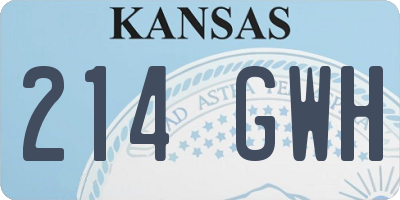 KS license plate 214GWH