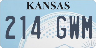 KS license plate 214GWM