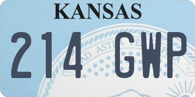 KS license plate 214GWP