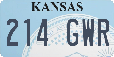 KS license plate 214GWR