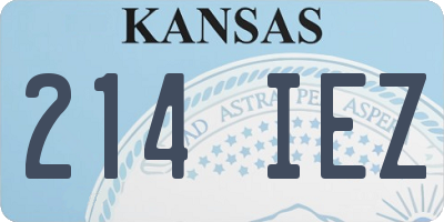 KS license plate 214IEZ