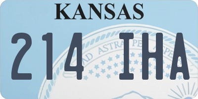 KS license plate 214IHA