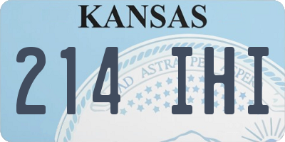 KS license plate 214IHI