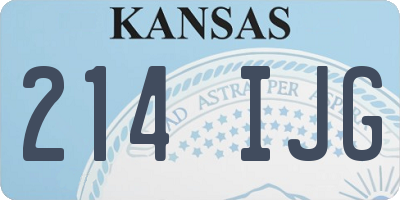 KS license plate 214IJG