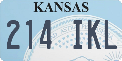 KS license plate 214IKL