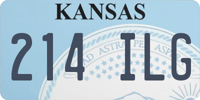 KS license plate 214ILG