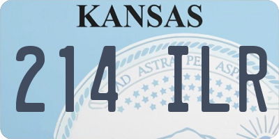 KS license plate 214ILR