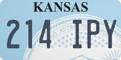 KS license plate 214IPY