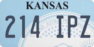 KS license plate 214IPZ