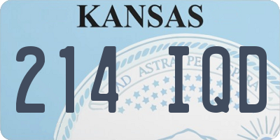 KS license plate 214IQD