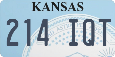 KS license plate 214IQT