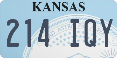 KS license plate 214IQY