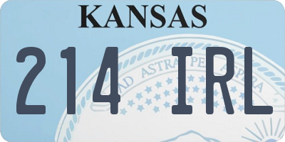 KS license plate 214IRL