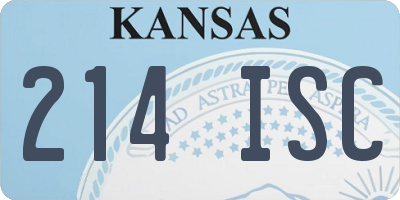 KS license plate 214ISC
